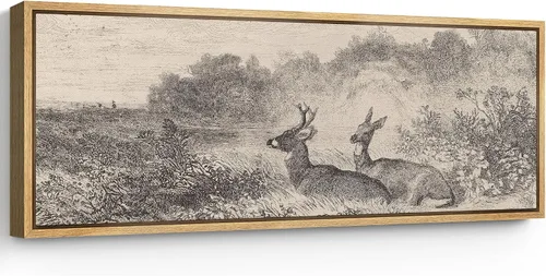 Vista 86 de SIGNFORD Lienzo enmarcado extragrande para pared, diseño de flores silvestres, paisaje, campo escénico con flores florecientes, ilustraciones