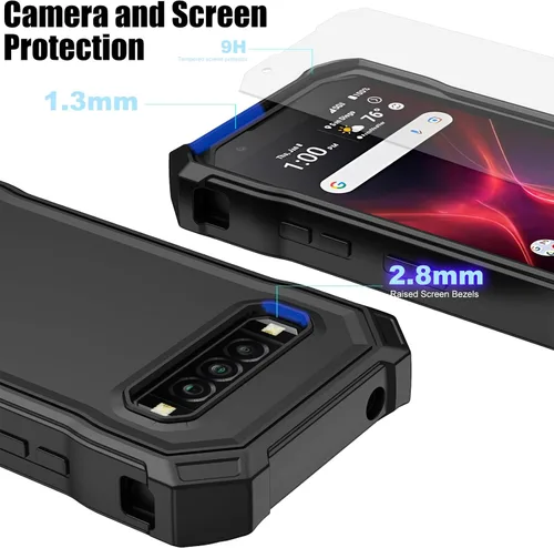 Vista 6 de Ailiber Funda para Kyocera DuraForce Pro 3, con protector de pantalla, protección de estructura de doble capa, esquinas a prueba de golpes