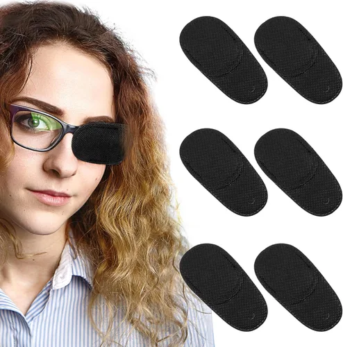 Vista 8 de 6 parches para los ojos, cómodos parches para el ojo izquierdo o derecho, para uso médico profesional, cobertura de un solo ojo, reutilizables