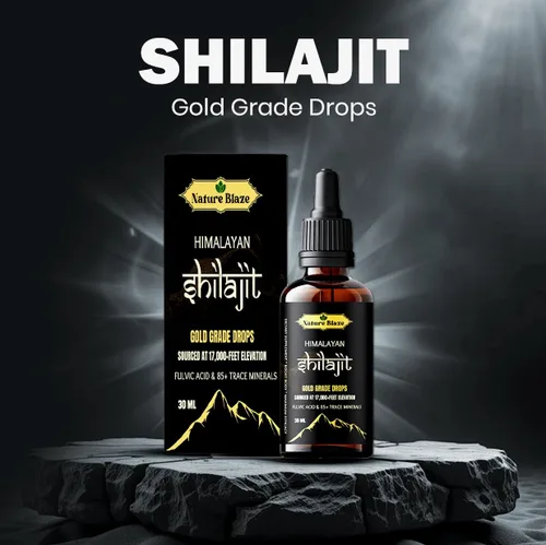 Vista 2 de Gotas orgánicas de Shilajit del Himalaya para hombres y mujeres (1.0 onzas)
