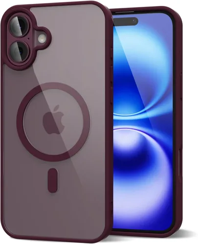Vista 209 de oakxco Funda magnética transparente compatible con Magsafe, bonita funda delgada y transparente de poliuretano termoplástico no amarillenta, carcasa