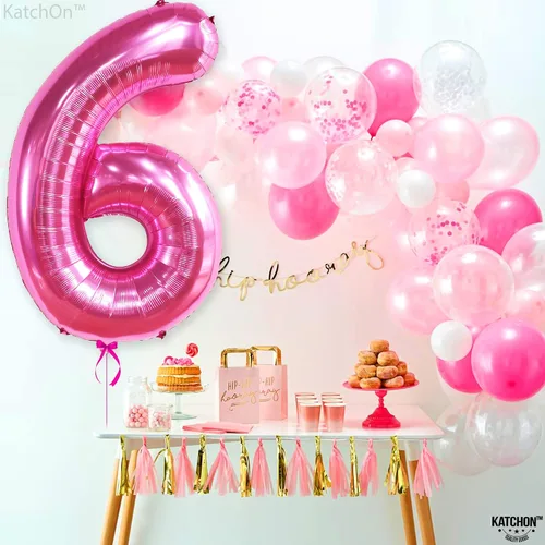 Vista 879 de KatchOn Globo negro del número 1 de 40 pulgadas, globo de feliz cumpleaños Large Mylar Number One Balloon for 1st Birthday Decorations, Foil