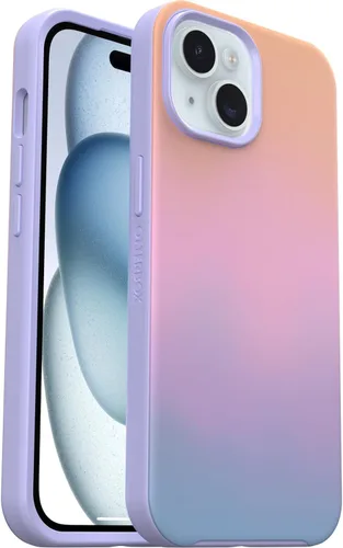 Vista 25 de OtterBox Funda Serie Symmetry+ para iPhone 16e, iPhone 15, iPhone 14 y iPhone 13 (SOLAMENTE), Se Acopla a MagSafe, Ultra-Elegante, Bordes Elevados