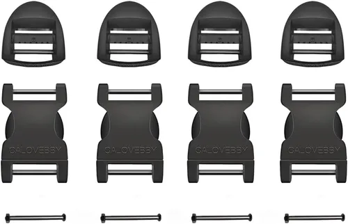 Vista 9 de Hebilla de liberación lateral rápida de 1 pulgada, clip ajustable sin costura, reemplazo de plástico para correas de nailon, cinturón de mochila 2