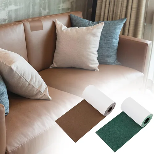 Vista 6 de JDLUGH Cinta de parche de reparación de cuero para sofá, 3.5 x 60 pulgadas, autoadhesiva para sofá, asiento de auto, silla de oficina, muebles