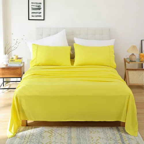 Vista 14 de Whitney Home Textile Juego de Sábanas Twin, Sábanas de Cama de Microfibra Suave de Hotel Tamaño Twin, Bolsillo Extra Profundo, Juego de Sábanas