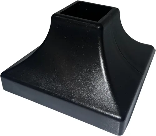 Vista 7 de Faldón de poste entrelazado de 1 pulgada, cubierta de base de poste de cubierta, brida de poste, 3.5 x 3.5 pulgadas para placa base de 4 pulgadas