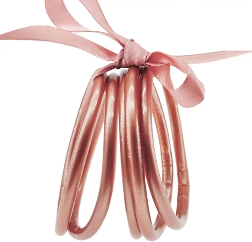 Vista 7 de Juego de pulseras de gelatina con purpurina joyas a la moda con forro de polvo dorado pulseras ligeras y bonitas para mujeres y niñas