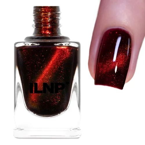 Vista 8 de ILNP Dark Matter - Esmalte de uñas magnético negro a rojo Materia Oscura