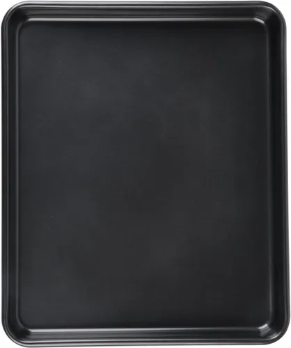Vista 5 de Juego de 2 bandejas antiadherentes para hornear y bandejas de galletas de 12.7 pulgadas para horno, sin PFOA (negro)