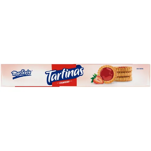 Vista 8 de Marinela Tartinas Fresa Galletas rellenas de fresa, sabor artificial, 8 paquetes, 14.08 onzas