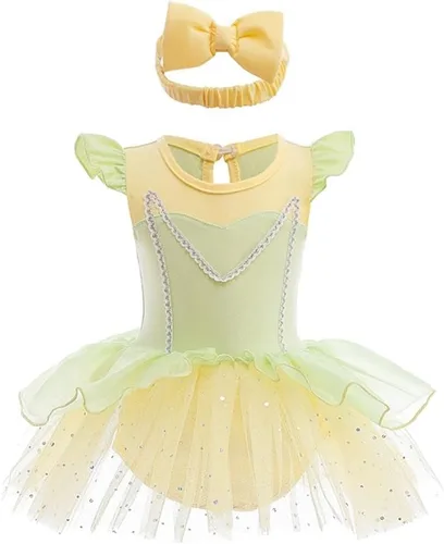 Vista 51 de Dressy Daisy Disfraz de princesa para bebé, disfraz de tutú de tul para cumpleaños, Halloween, traje con diadema