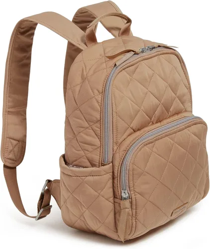 Vista 2 de Vera Bradley Mochila pequeña de sarga de rendimiento para mujer, Bronceado Meadowlark