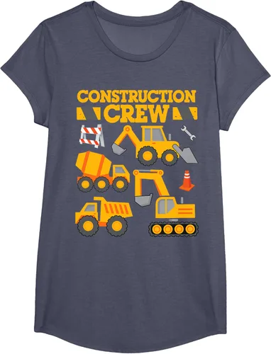Vista 19 de Construction Crew Worker Excavator - Camiseta para niños y niñas Negro