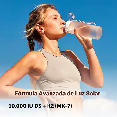 Vista 4 de Micro Ingredients Vitamina D3 10,000 UI + K2 MK-7 200 mcg por porción, 90 cápsulas blandas Suplemento extra fuerte* D3 K2 2 en 1 Cápsulas