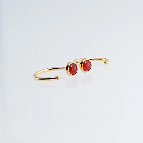 Vista 54 de Half Huggie Gold Hoop Earrings for Girls Women Tiny Cartilage Birthstone Stud Piercing Earring Hypoallergenic Earring Screw Back Dainty Hug Hoops