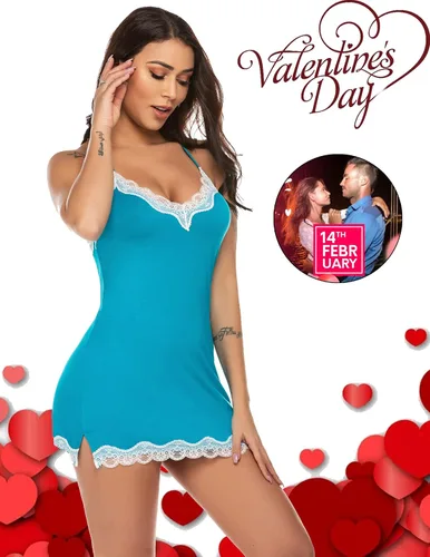 Vista 4 de Avidlove - Ropa de dormir sexy para mujer camisón de algodón para mujer lencería para mujer