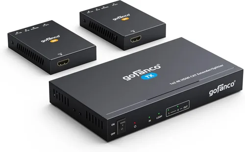 Vista 11 de gofanco Divisor extensor HDMI 4K30Hz 1x2 sobre CAT6/7 (HD14Ext-2P v2.0)