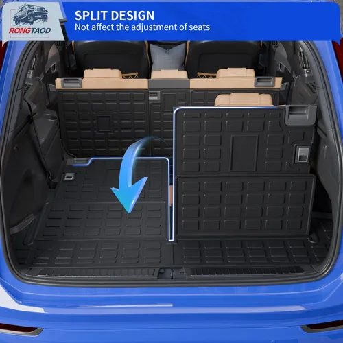 Vista 4 de Rongtaod Alfombrilla de carga compatible con Toyota 4Runner 2010-2024 de 7 asientos, forro de carga para maletero de asiento trasero, protector de 4