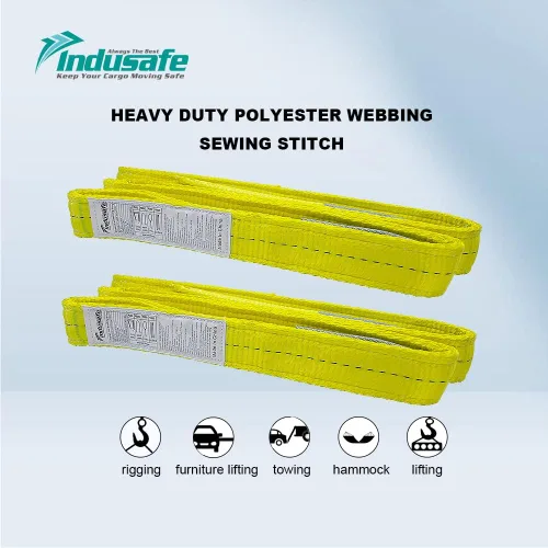 Vista 5 de 1" x 3' Poly Web Sling Correa de elevación para la construcción 3100lbs Vertical para aparejar movimiento remolque elevación equipo de trabajo