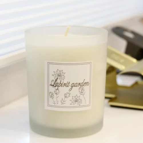 Vista 4 de [Lapirit Garden] Vela de soja perfumada floral de loto, tarro de 13.4 onzas para el hogar, vela de aromaterapia, altamente perfumada