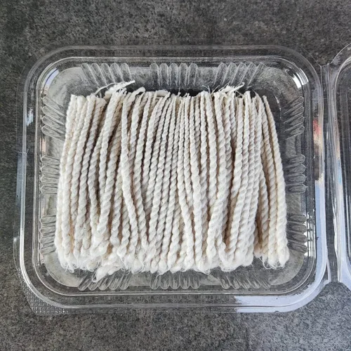 Vista 5 de Mechas de algodón hechas a mano de 3 pulgadas de largo para Puja Pooja Jyot Batti lámpara de aceite Diyas Diwali Deepawali Diya ideal para latón