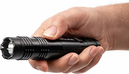 Vista 3 de Police Pistola paralizante para defensa personal - M12 Mini recargable de aluminio de alto voltaje con linterna LED, compacta y resistente