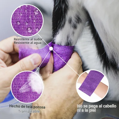 Vista 6 de OZER Paquete de 12 rollos de vendaje autoadhesivo de 2 pulgadas x 5 yardas, cinta elástica autoadhesiva para estiramiento atlético, deportes Colorido