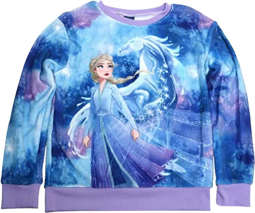 Vista 3 de Disney Frozen II Girl's Long Sleeve Woobie Shirt Sweatshirt