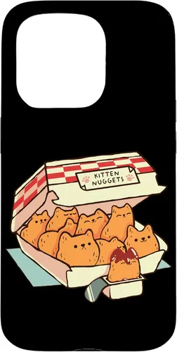 Vista 14 de iPhone 16 Kitten Nuggets Cute Fast Food Cat Shape Foodie Case