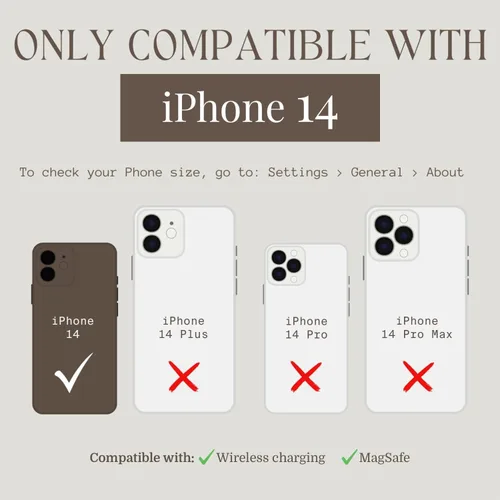 Vista 7 de Walli Fundas magnéticas para iPhone 14, compatible con cartera