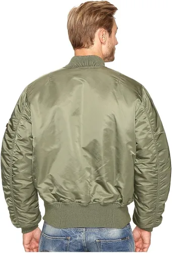 Vista 3 de Chamarra de aviador para hombre MA-1 Blood Chit, de la marca Alpha Industries
