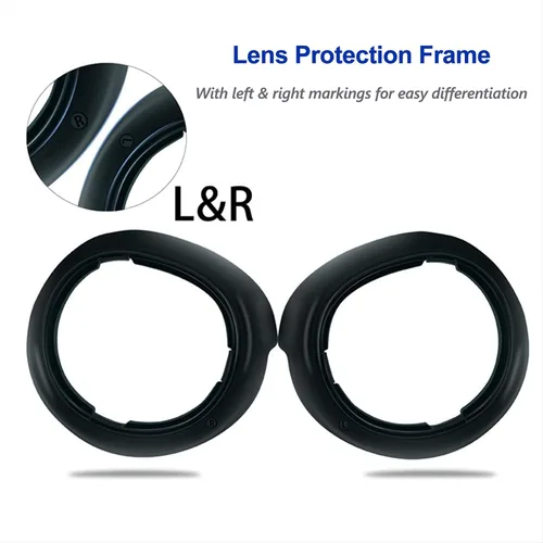 Vista 2 de 1 Set Glasses Spacer Compatible with Quest 3, VR Lens Protective Frames LDPE Anti-Scratch Ring with Storage Box Protect VR Headset Glasses for Quest