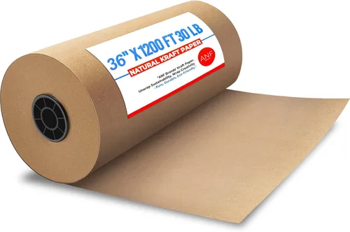 Vista 8 de ANF Brands (12 pulgadas x 1200 pies) - Papel kraft natural para embalaje, envío, llenado de vacíos y proyectos de arte para niños, 30 libras.