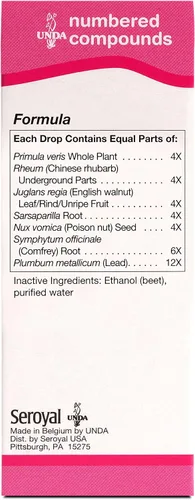 Vista 2 de UNDA 41 compuestos numerados Preparación homeopática 0.7 fl. oz.
