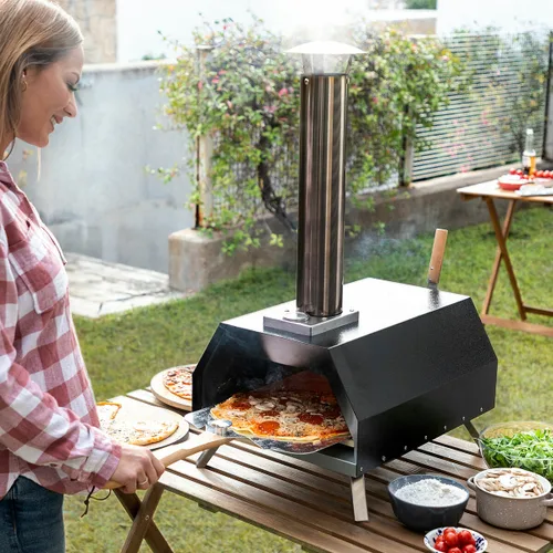 Vista 9 de Horno para Pizza de Pellets con Accesorios Pizzahven InnovaGoods