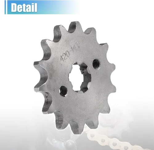 Vista 6 de X AUTOHAUX 1 juego de 420 estilos 14 dientes 0.669 in ID motocicleta piñón delantero motor apto para motocicleta 50cc 70cc 110cc 125cc motocicleta