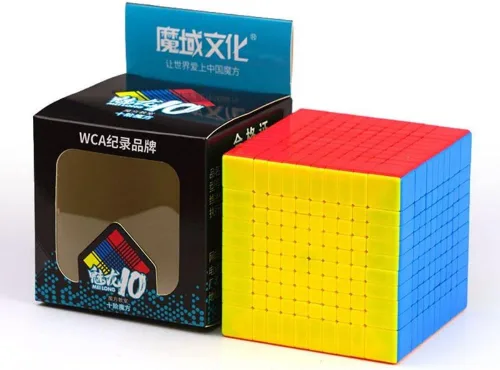Vista 7 de BroMoCube Moyu Meilong Cubo de velocidad de 10 x 10 pulgadas, sin pegatinas, MFJS MeiLong, cubo mágico de 10 x 10 x 10 pulgadas, juguetes de regalo
