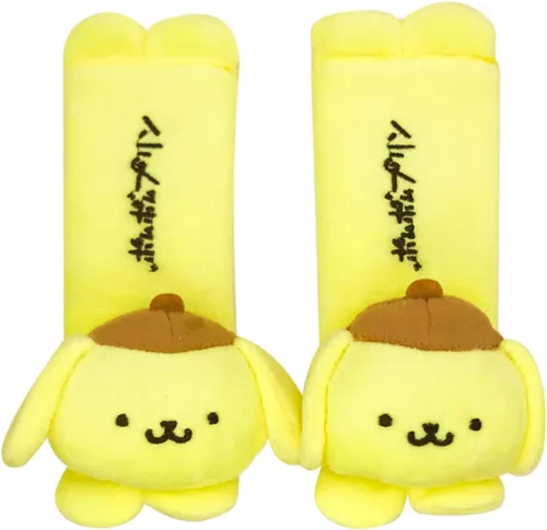 Vista 7 de Funda Kawaii para cinturón de seguridad de automóvil, lindo juego de 2 piezas de correa de asiento de anime, protector de cuello, decoración