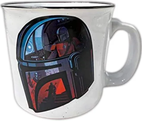Vista 15 de Silver Buffalo Star Wars Mandalorian Joy to the Galaxy - Taza de sopa de cerámica, 24 onzas