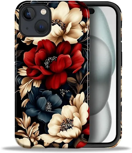 Vista 76 de ZHEGAILIAN Funda para iPhone 11, carcasa dura a prueba de golpes + silicona suave 2 en 1 híbrida, parachoques a prueba de caídas - Vidrio manchado
