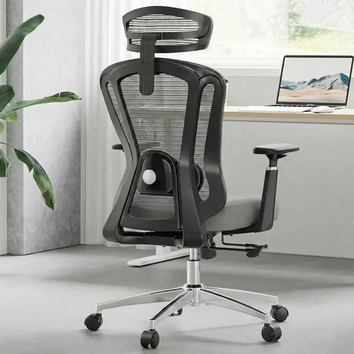 Vista 8 de Farini - Silla de oficina ergonómica, silla de escritorio con respaldo alto, silla de computadora con ruedas, silla de estudio para casa
