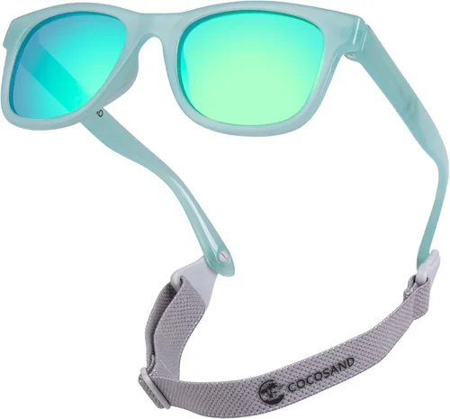 Vista 26 de COCOSAND Flexible Polarized Baby Sunglasses with Strap Beige