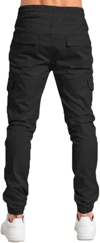 Vista 2 de SUTIL Mens Cargo Pants with Pocket Tapered Stretch Twill Cotton Slim Fit Work Jogger Pants Athletic Joggers Chino Trousers