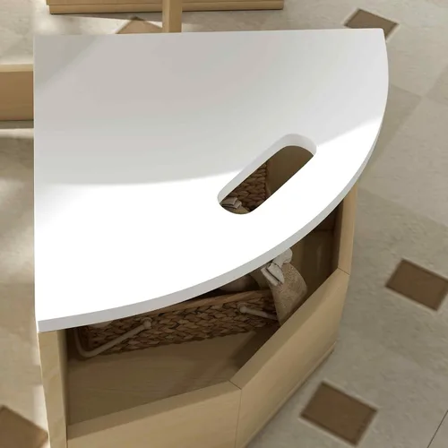 Vista 8 de Qaba Juego de mesa y sillas para niños pequeños, 5 piezas, mesa redonda de Almacenamiento, Juego, Arte, Manualidades, Dibujo, Sala de juegos, Aula