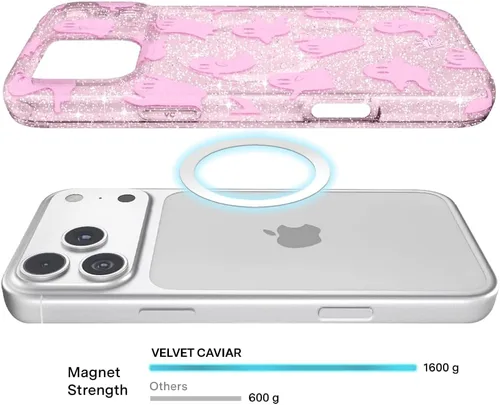 Vista 306 de VELVET CAVIAR Funda para iPhone 15, compatible con MagSafe, probada contra caídas de 10 pies, fundas protectoras de diseño, leopardo color rosa