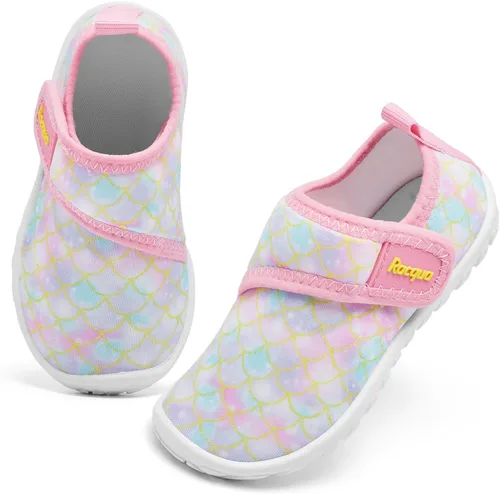 Vista 3 de Racqua Zapatos acuáticos para bebés y niños pequeños, de secado rápido, para natación, deportes, piscina, zapatos acuáticos para niños y niñas