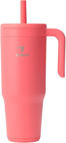 Vista 10 de REDUCE Chiller - Vaso térmico aislado al vacío de 40 onzas con pajita de silicona a prueba de derrames, tapa de Tritán sostenible con marcadores
