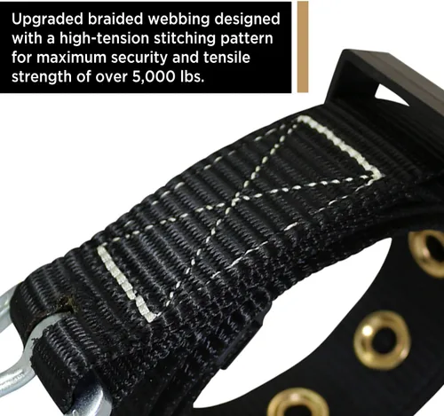 Vista 4 de AFP Tongue Buckle Body Harness, Heavy-Duty Tool Safety Belt, Construction Fall-Protection (OSHA/ANSI)