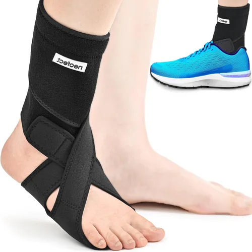 Vista 11 de Férula para Pie Caído - Férula de Tobillo AFO Ajustable para Caminar y Recuperación de Accidente Cerebrovascular, Material Transpirable para Soporte